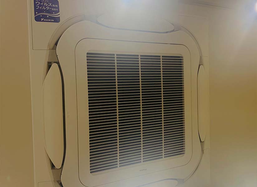 待合室の空気清浄機